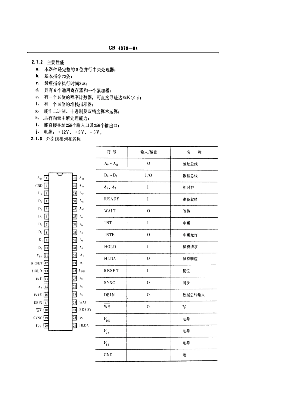 GBT 4379-1984 半导体集成电路 cμ8080 cμ8085微处理机电路系列和品种.pdf_第3页