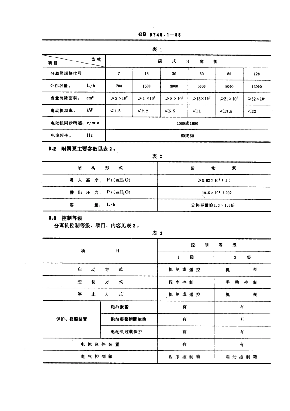 GBT 5745.1-1985 船用碟式分离机 型式和基本参数.pdf_第2页