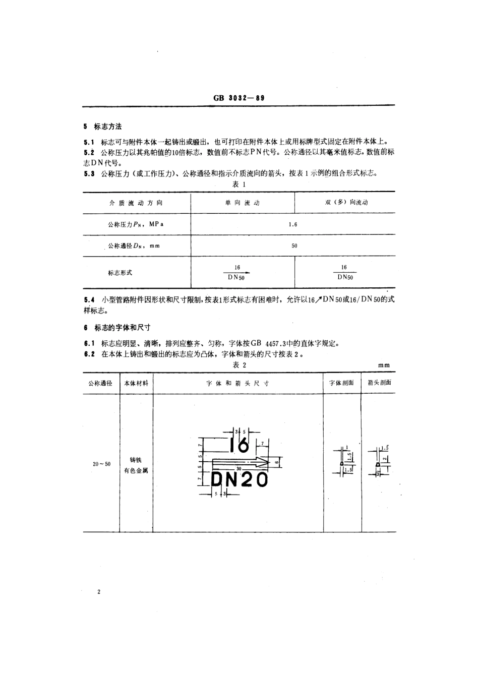 GB 3032-1989 船舶管路附件的标志.pdf_第3页