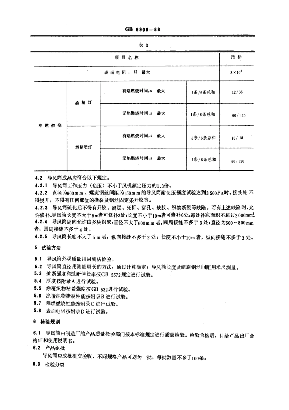 GBT 9900-1988 抽出式难燃橡胶导风筒.pdf_第3页