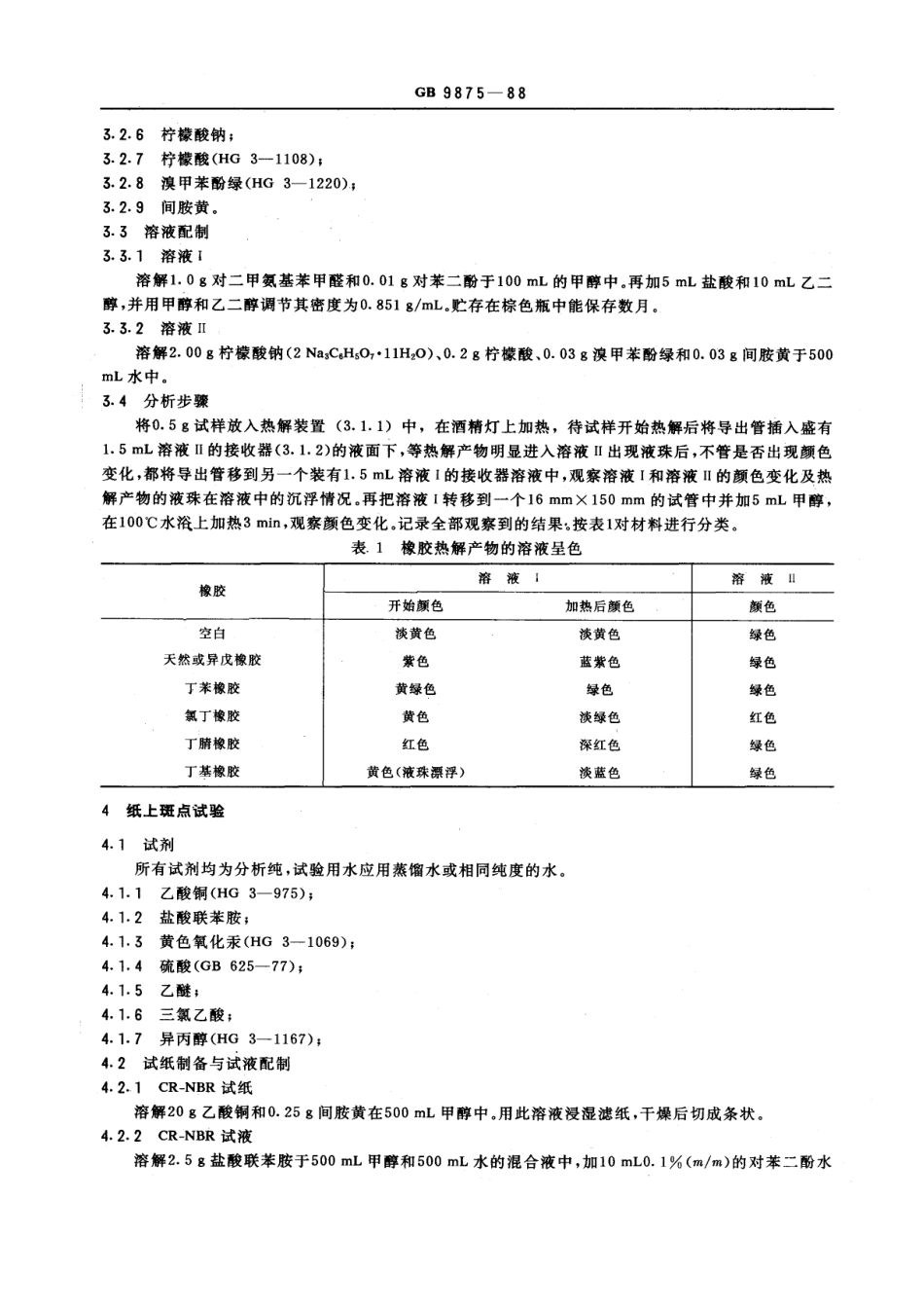GBT 9875-1988 硫化橡胶中聚合物的鉴定 化学方法.pdf_第2页