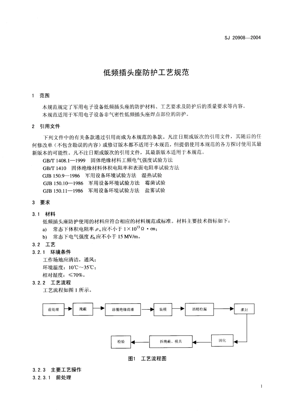 SJ 20908-2004 低频插头座防护工艺规范.pdf_第3页
