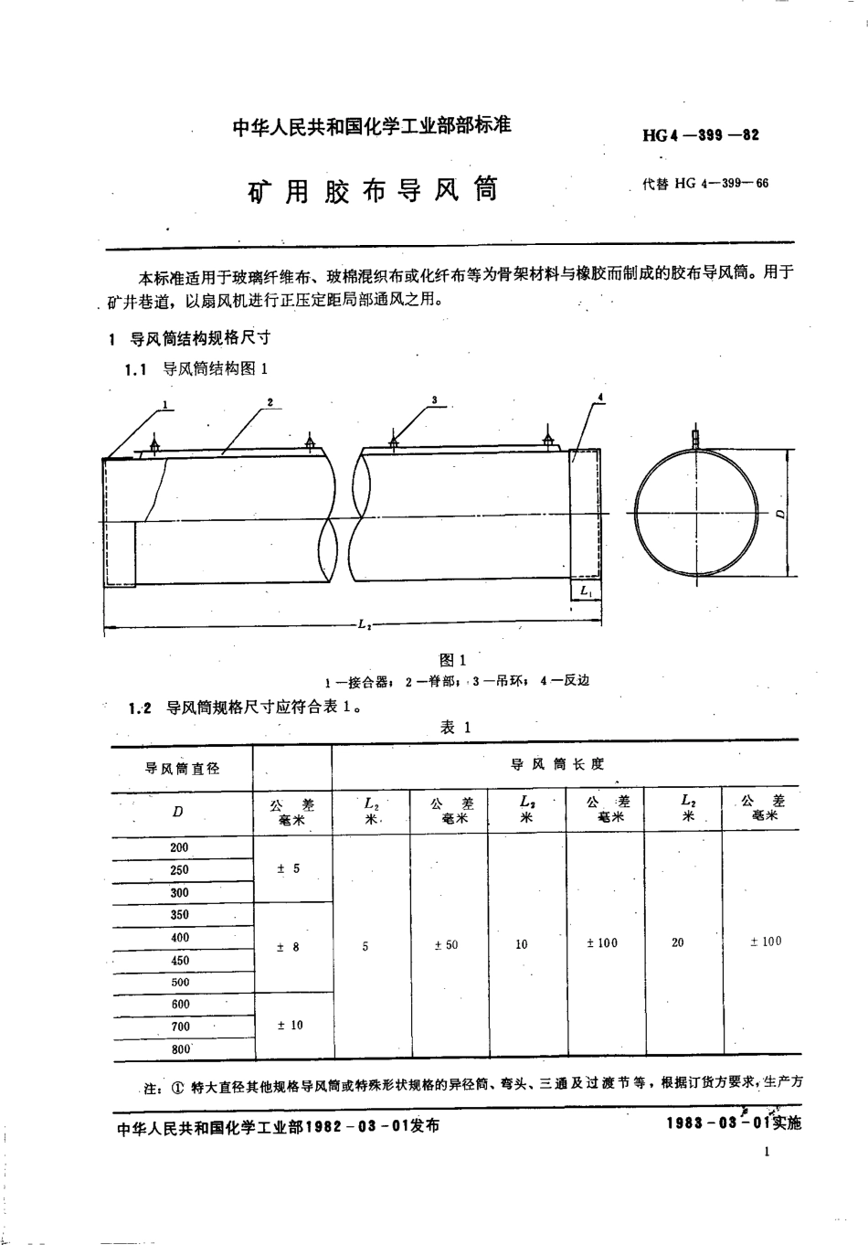 HGT 3325-1982 矿用胶布导风筒.pdf_第2页