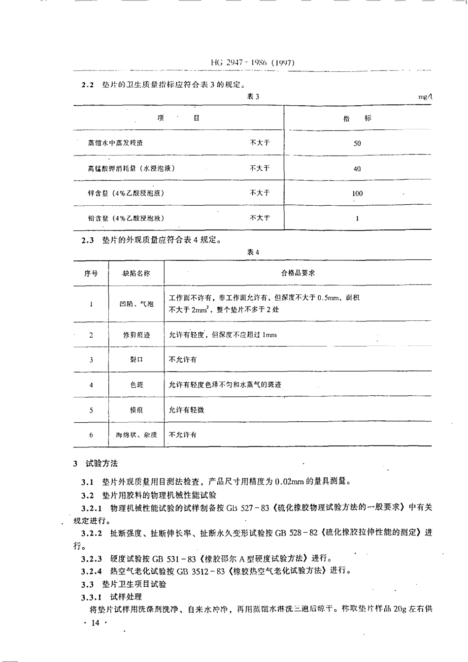 HGT 2947-1986 铝背水壶橡胶密垫封片.pdf_第2页