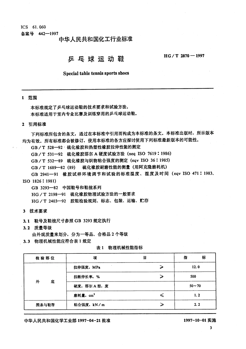 HGT 2870-1997 乒乓球运动鞋.pdf_第2页