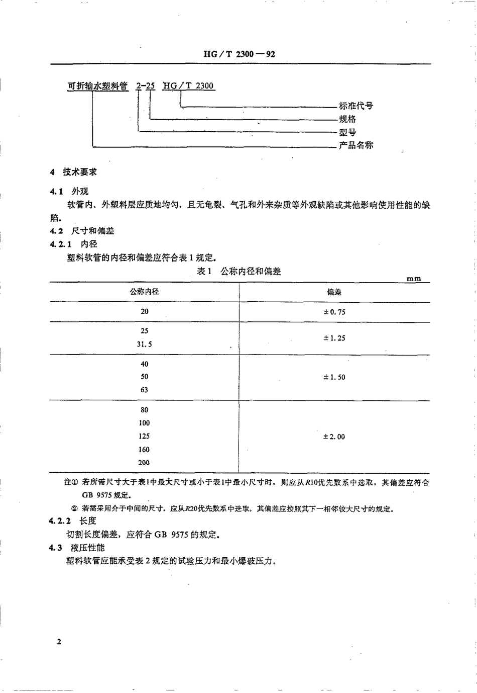 HGT 2300-1992 织物增强可折叠式通用输水塑料软管.pdf_第2页
