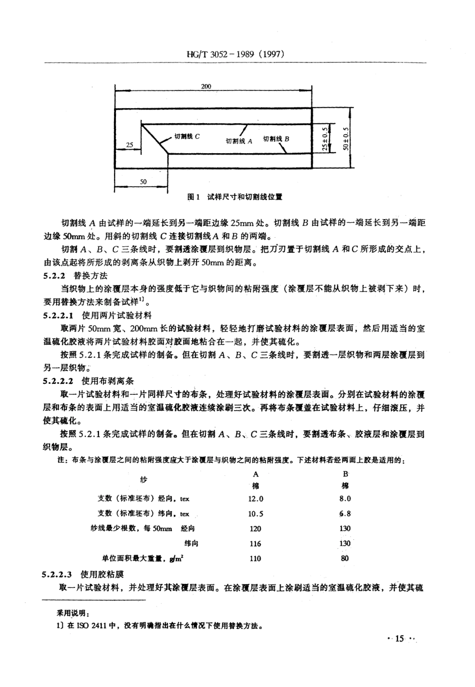 HG 3052-1989 橡胶或塑料涂覆织物涂覆层粘附强度的测定.pdf_第2页