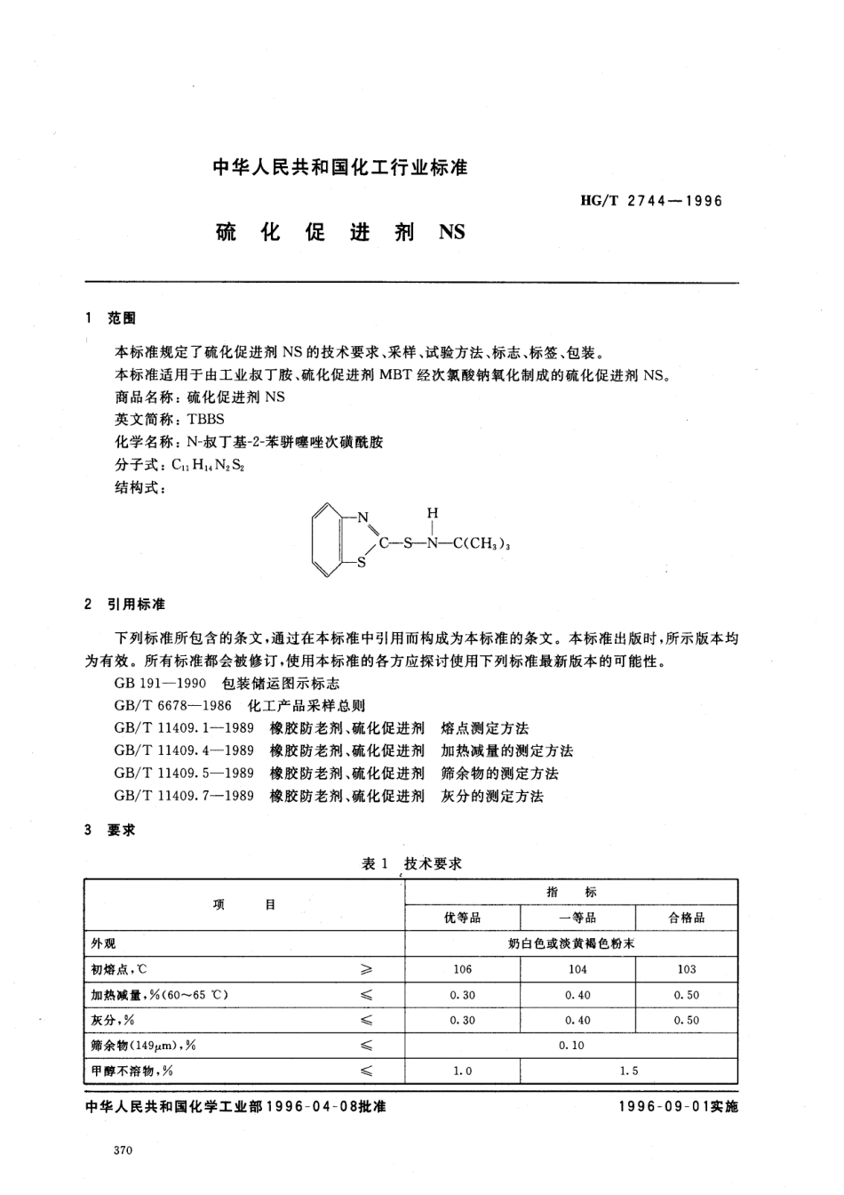 HG 2744-1996 硫化促进剂 NS.pdf_第2页