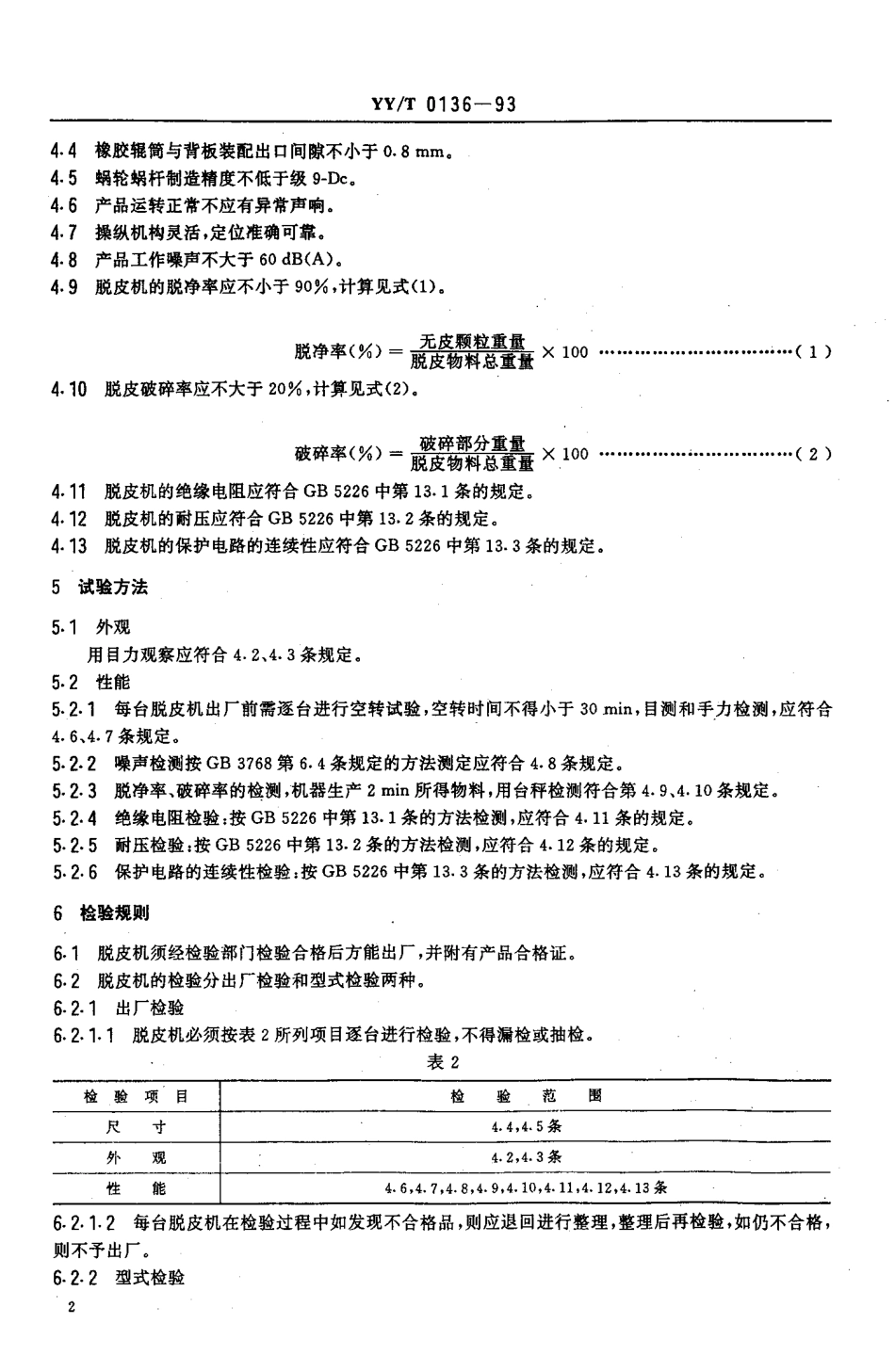 YYT 0136-1993 脱皮机.pdf_第3页