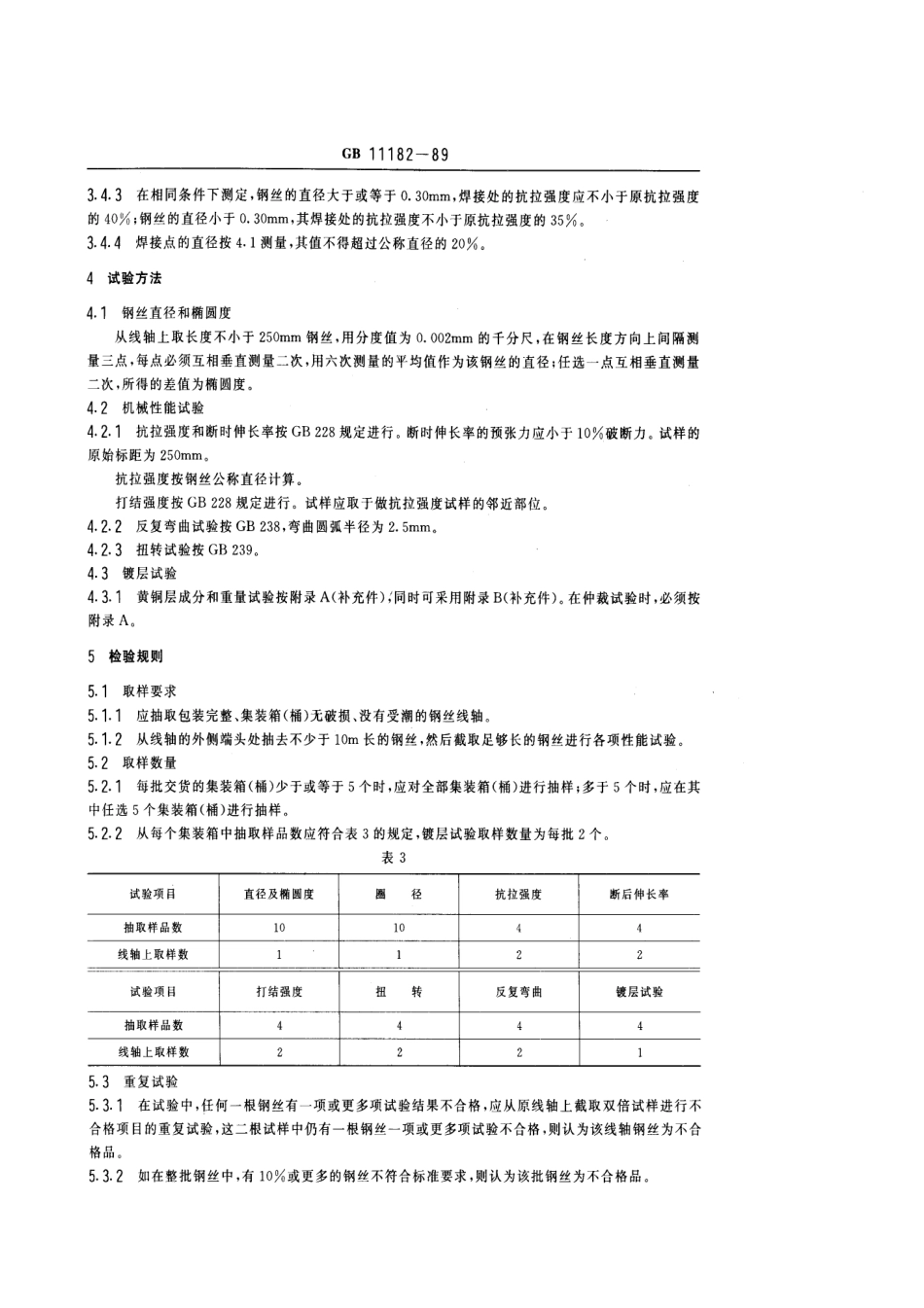 GB 11182-1989 橡胶软管增强用钢丝.pdf_第3页