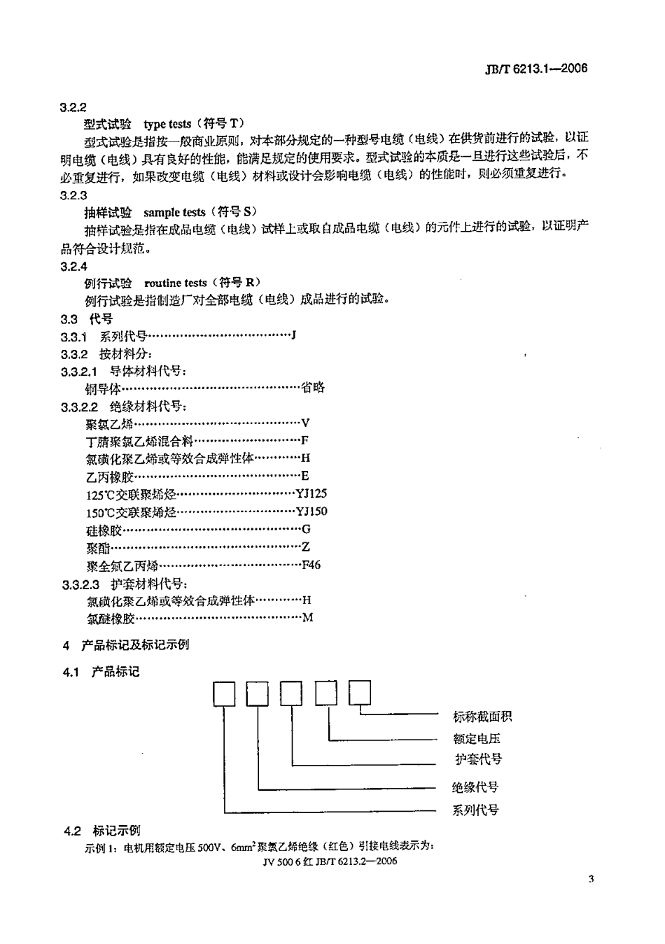 JBT 6213.1-2006 电机绕组引接软电缆和软线 第1部分：一般规定.pdf_第3页