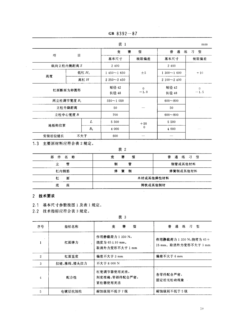 GBT 8392-1987 高低杠.pdf_第2页