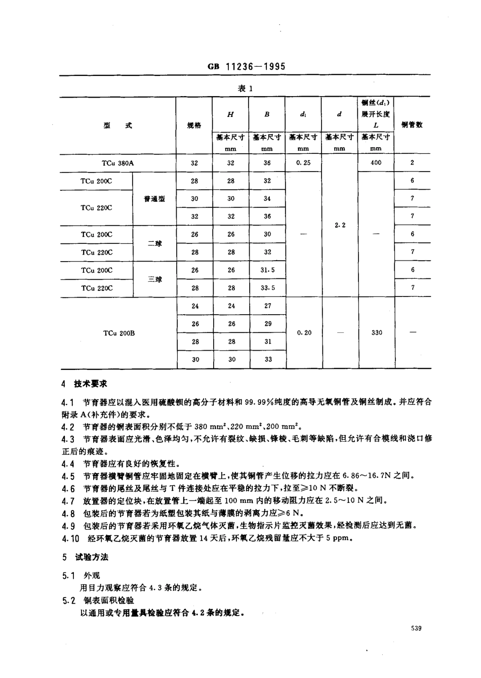 GB 11236-1995 TCu 宫内节育器.pdf_第3页
