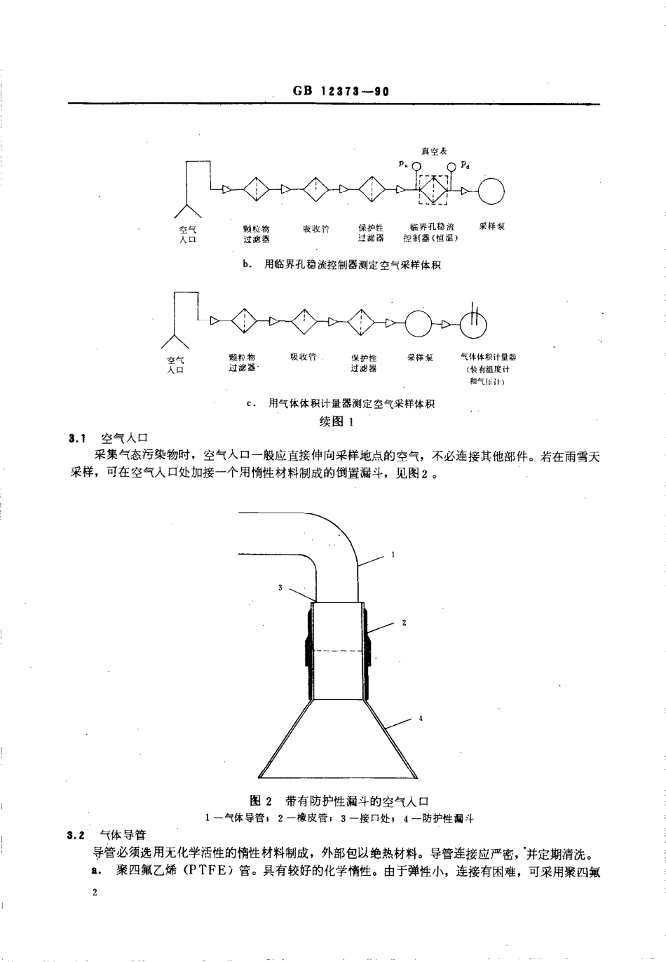 GB 12373-1990 居住区大气中气态污染物 液体吸收法的标准采样装置.pdf_第3页