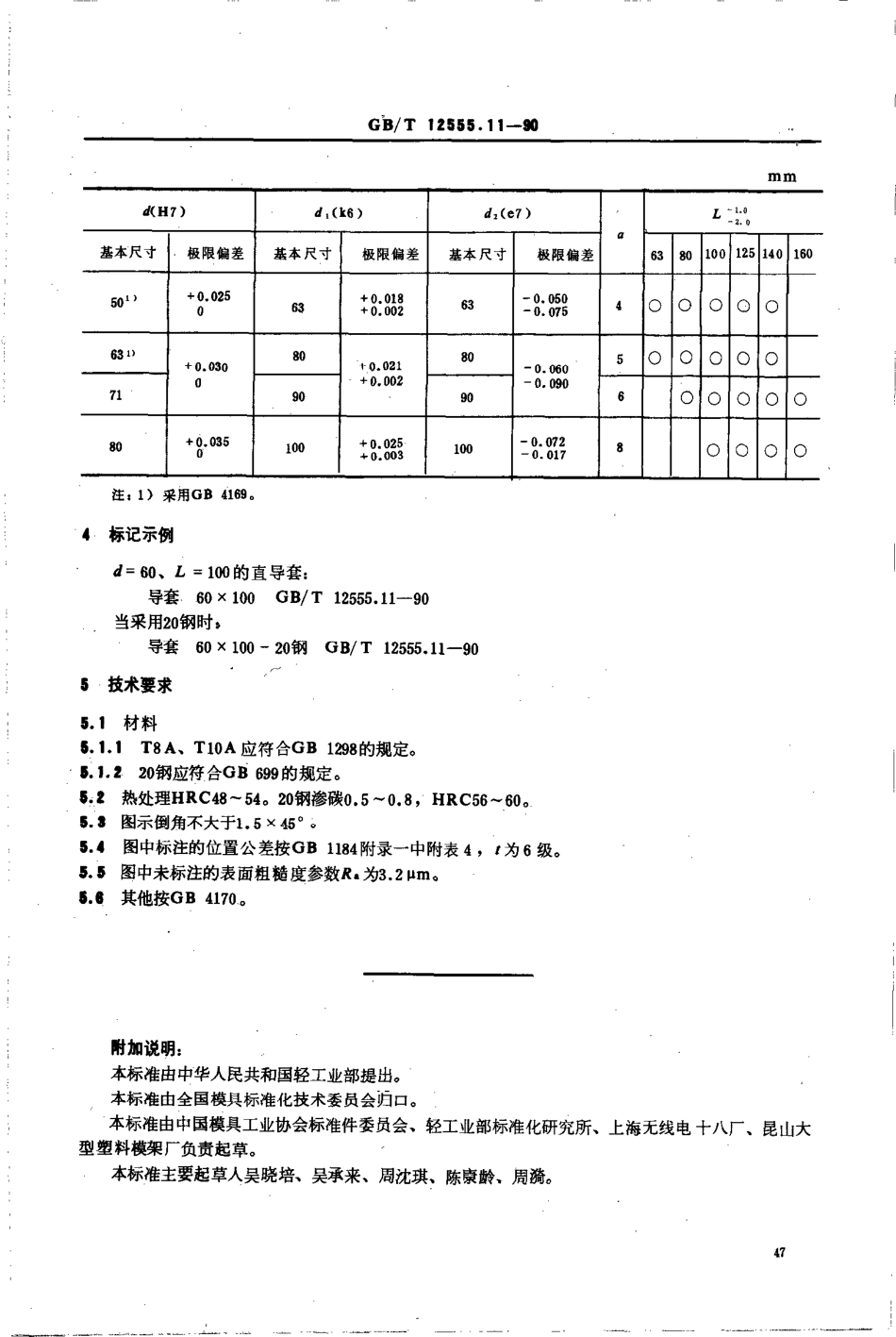 GBT 12555.11-1990 塑料注射模大型模架 直导套.pdf_第2页
