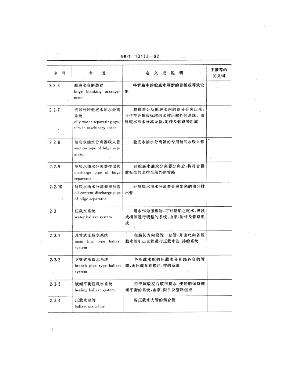 GBT 13413-1992 船舶通用术语 船舶系统.pdf_第3页
