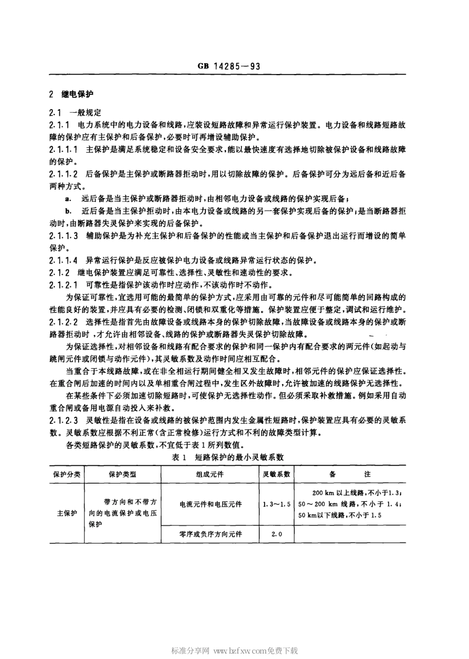 GB 14285-1993 继电保护和安全自动装置技术规程.PDF_第2页