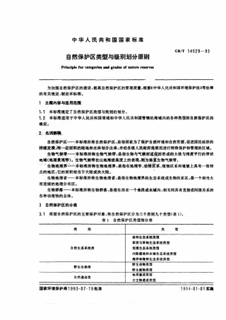 GBT 14529-1993 自然保护区类型与级别划分原则.pdf