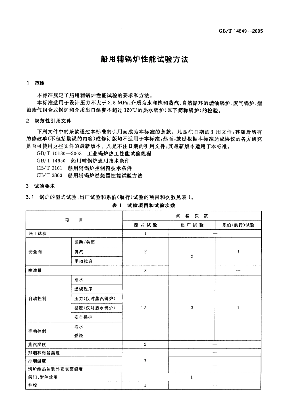 GBT 14649-2005 船用辅锅炉性能试验方法.pdf_第3页