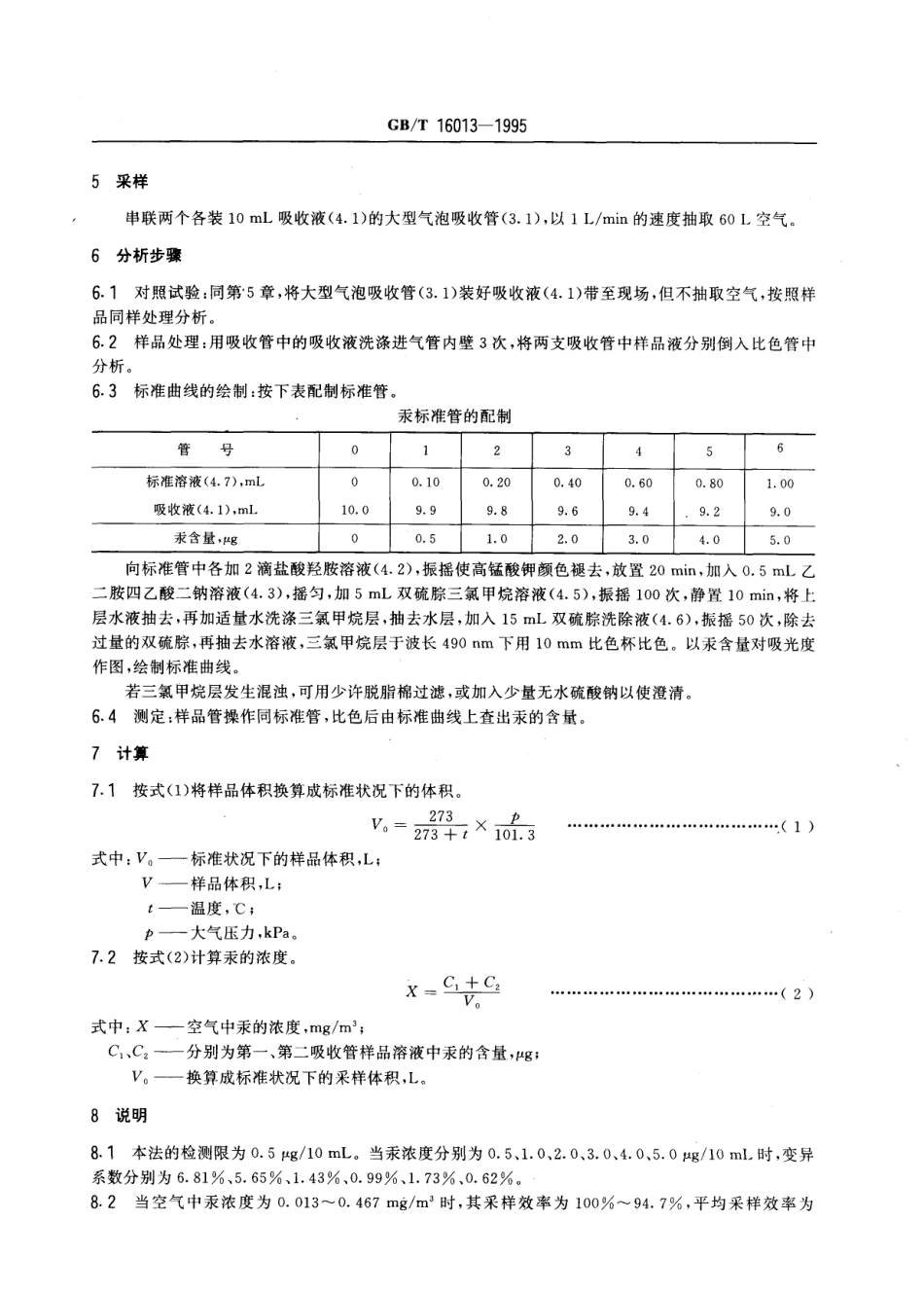 GBT 16013-1995 车间空气中汞的双硫腙分光光度测定方法.pdf_第2页