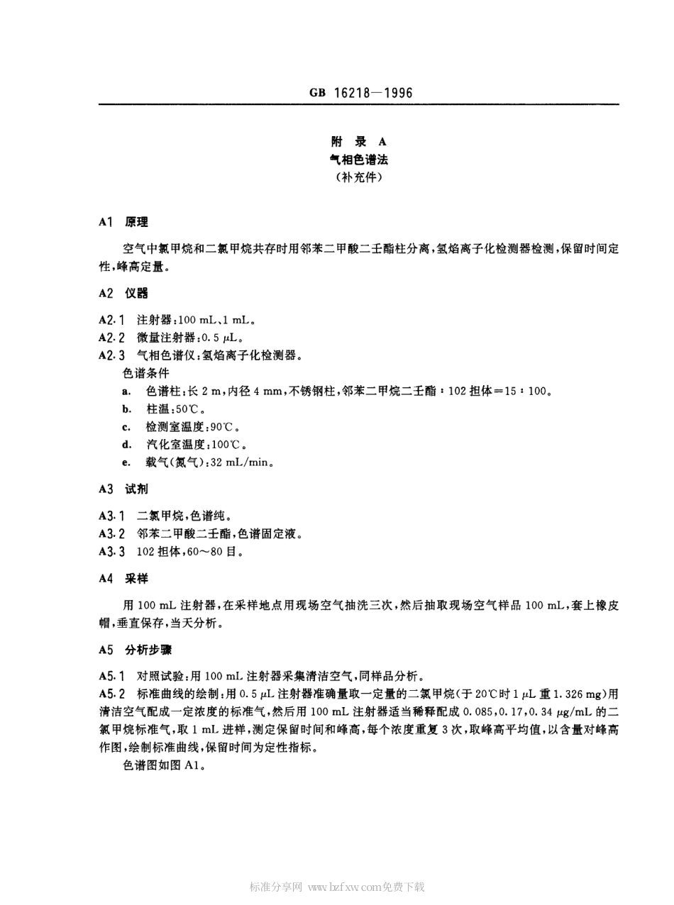 GB 16218-1996 车间空气中二氯甲烷卫生标准.pdf_第2页