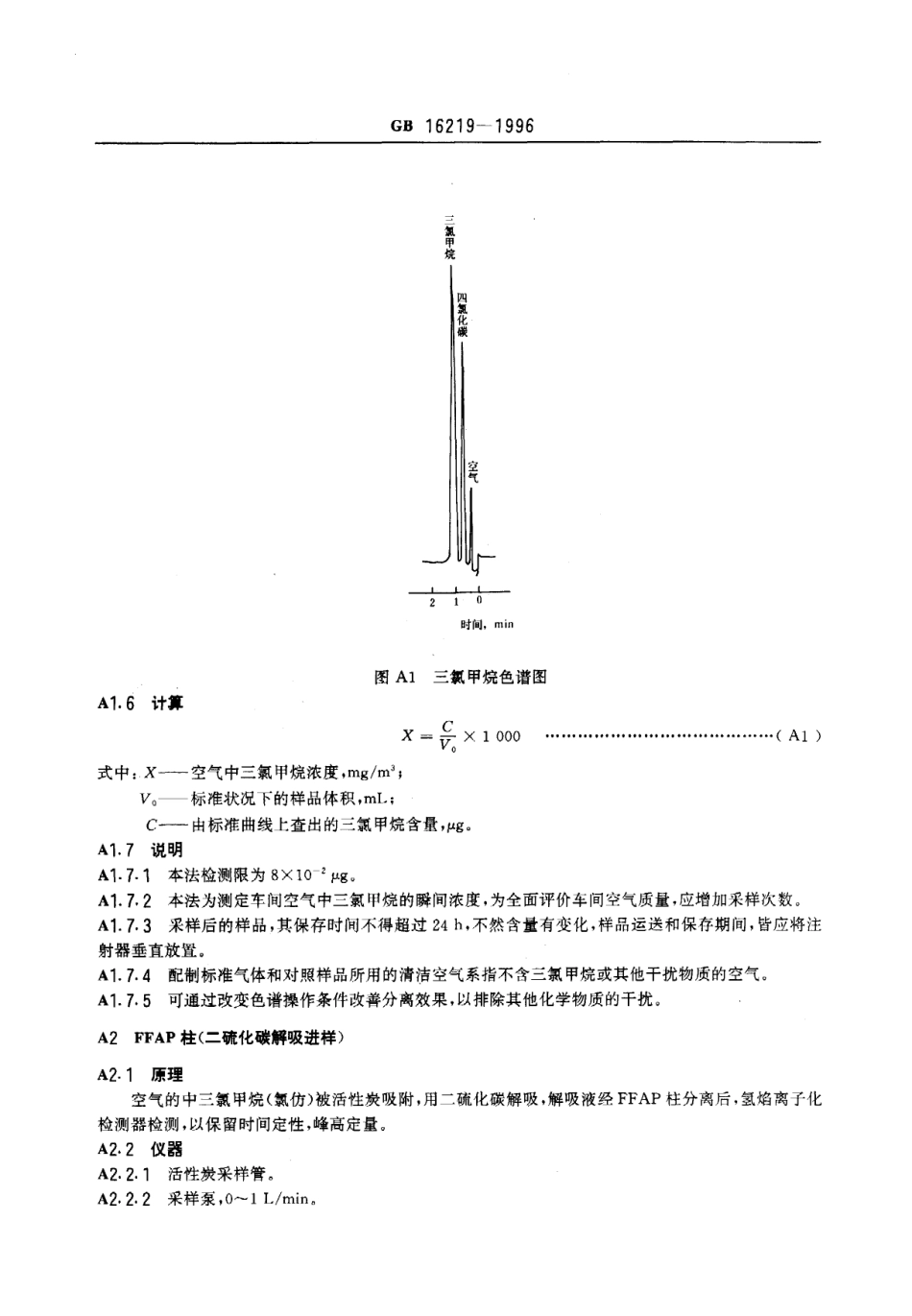 GB 16219-1996 车间空气中三氯甲烷卫生标准.pdf_第3页