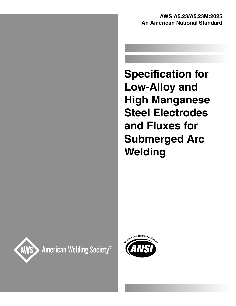 AWS A5.23 - A5.23M-2025.pdf_第1页