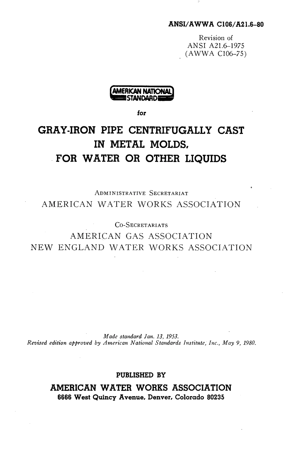 ANSI AWWA C106 - A21.6-80 scan.pdf_第1页