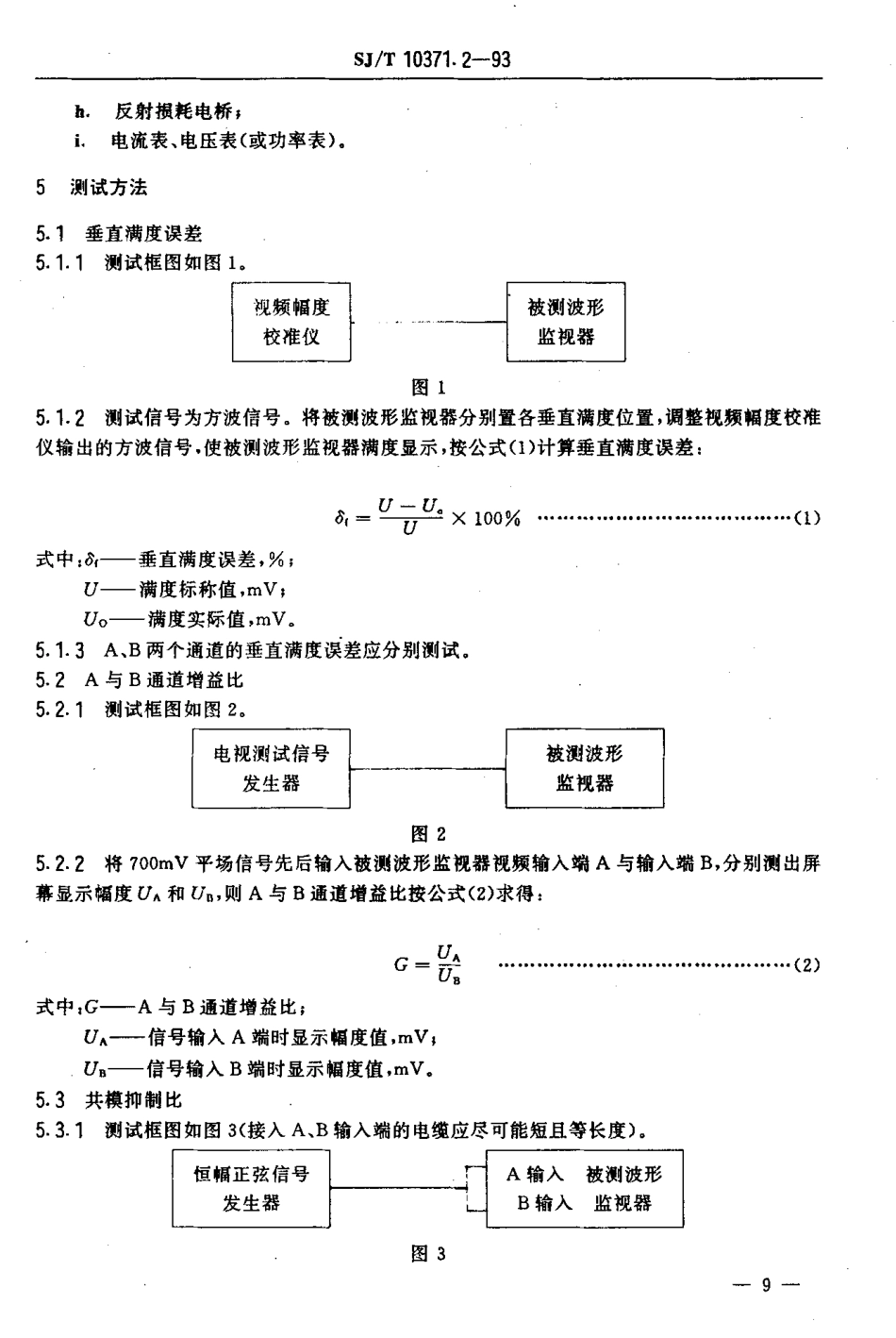 SJT 10371.2-1993 电视波形监视器测试方法.pdf_第3页