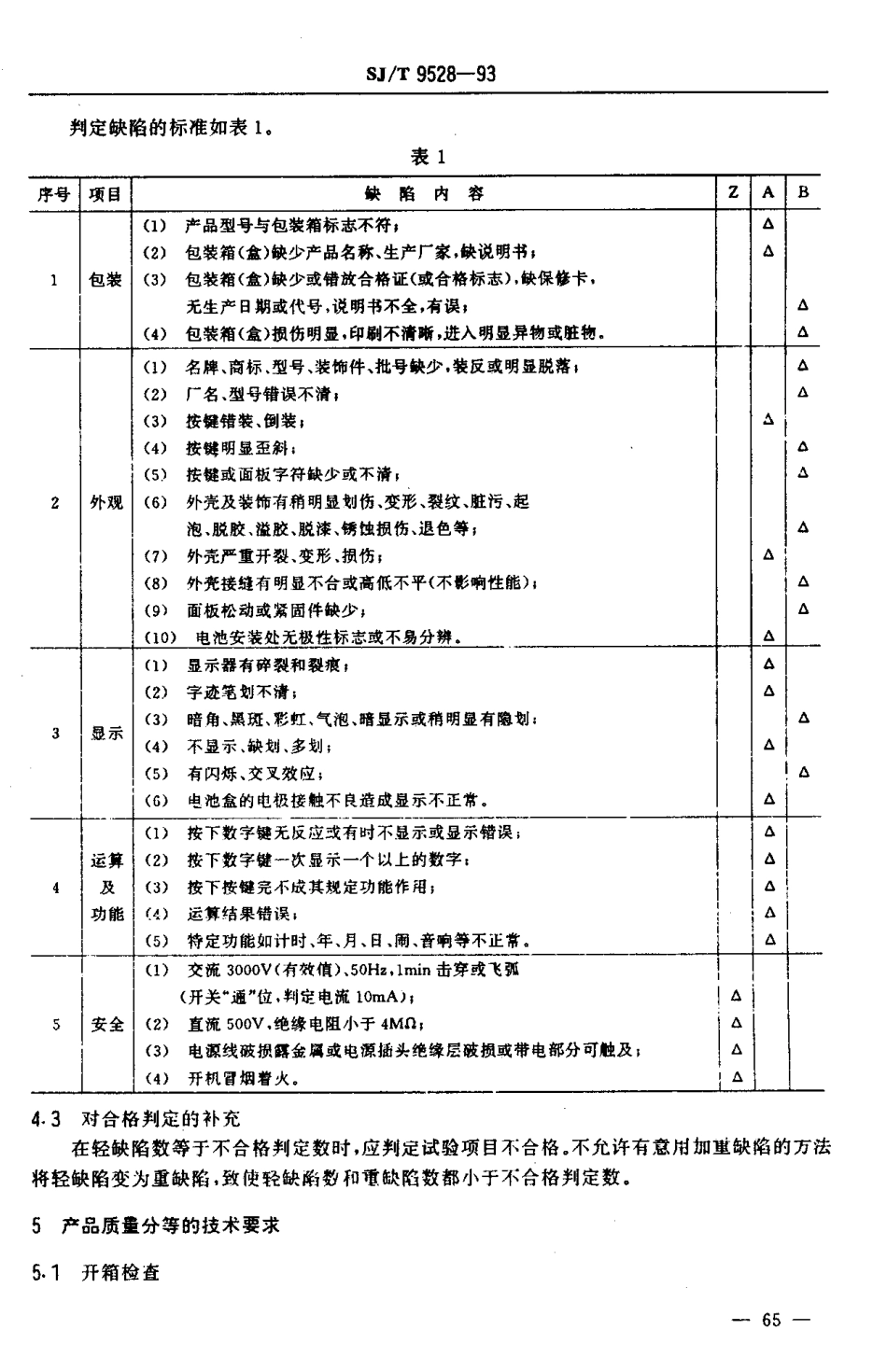 【电子行业军用标准】SJT 9528-1993 电子计算器质量分等标准.pdf_第2页