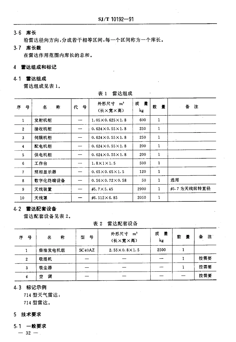 SJT 10192-1991 714型天气雷达.pdf_第3页