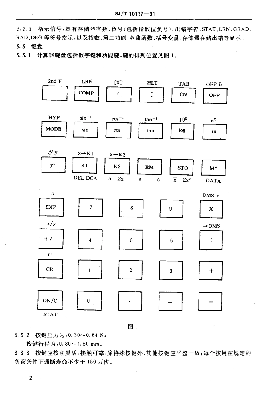 SJT 10117-1991 CZ-1206型函数计算器.pdf_第3页