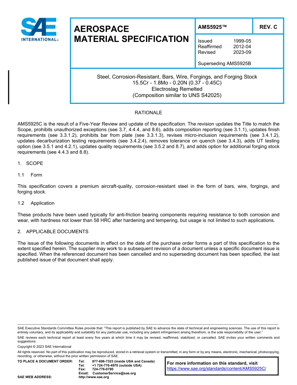 SAE AMS 5925C-2023.pdf_第1页