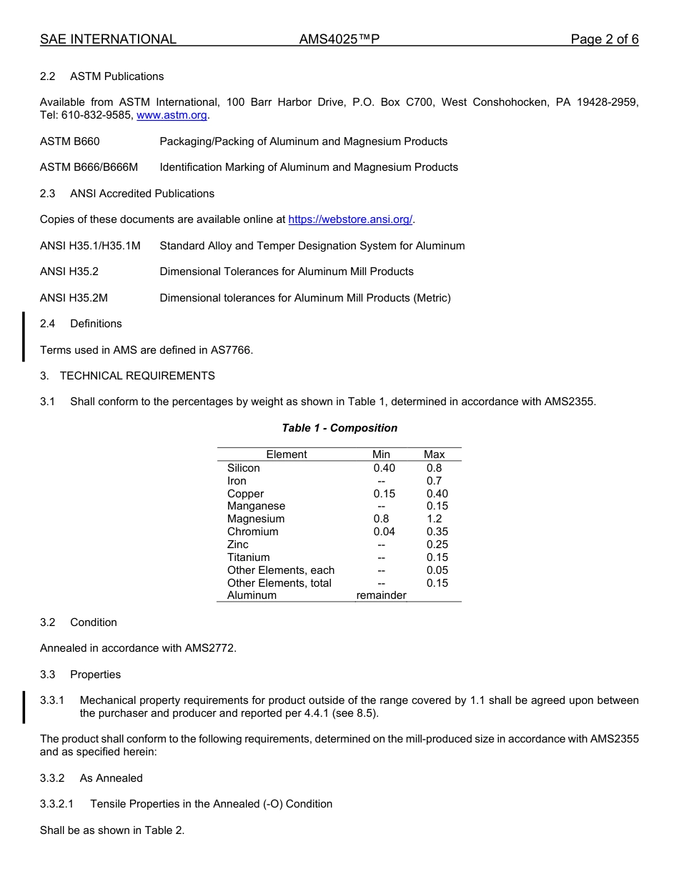 SAE AMS 4025P-2025.pdf_第2页