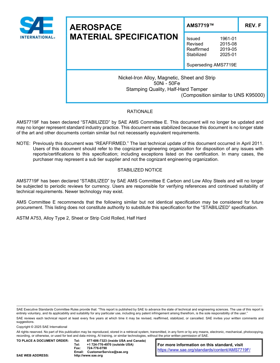 SAE AMS 7719F-2025.pdf_第1页