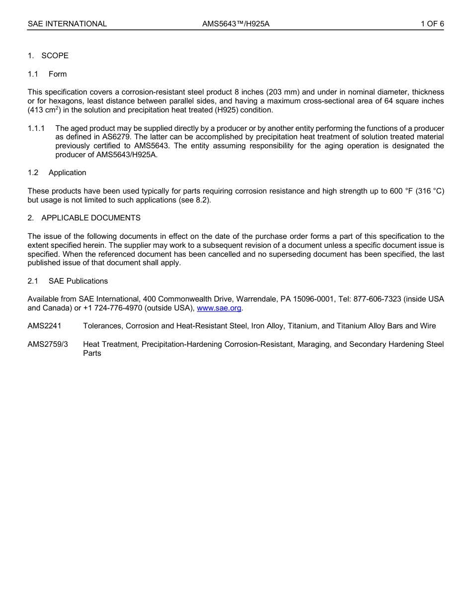 SAE AMS 5643-H925A-2022.pdf_第2页