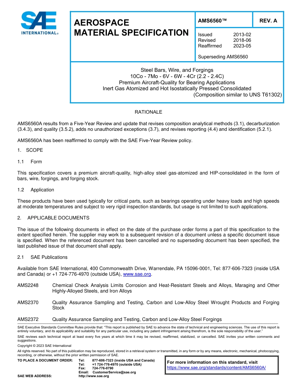 SAE AMS 6560A-2023.pdf_第1页