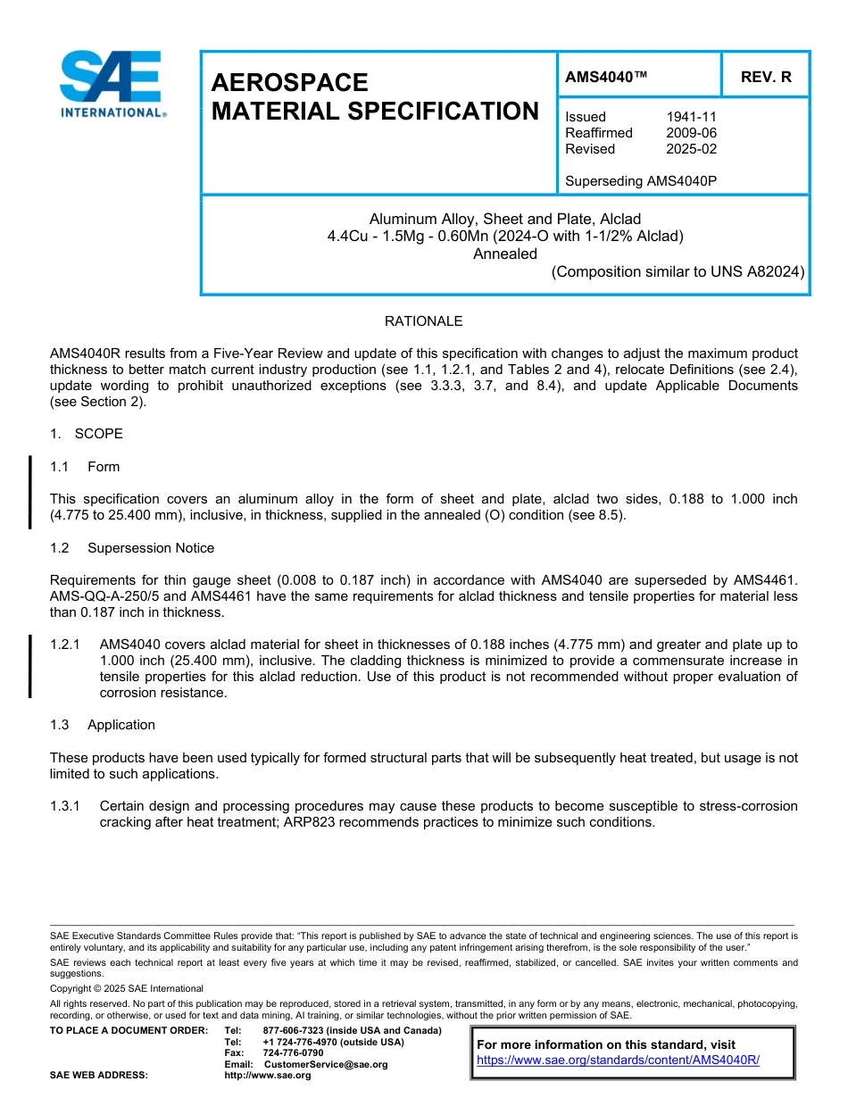 SAE AMS 4040R-2025.pdf_第1页