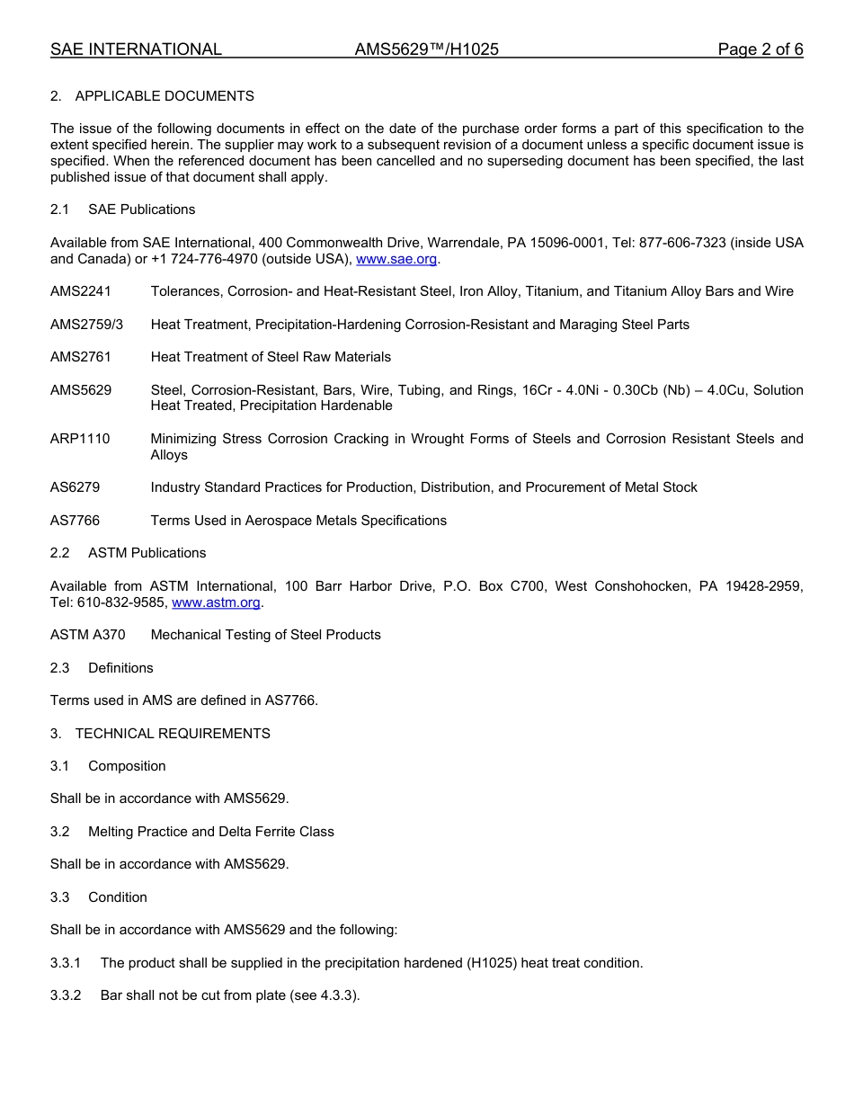 SAE AMS 5629-H1025-2023.pdf_第2页