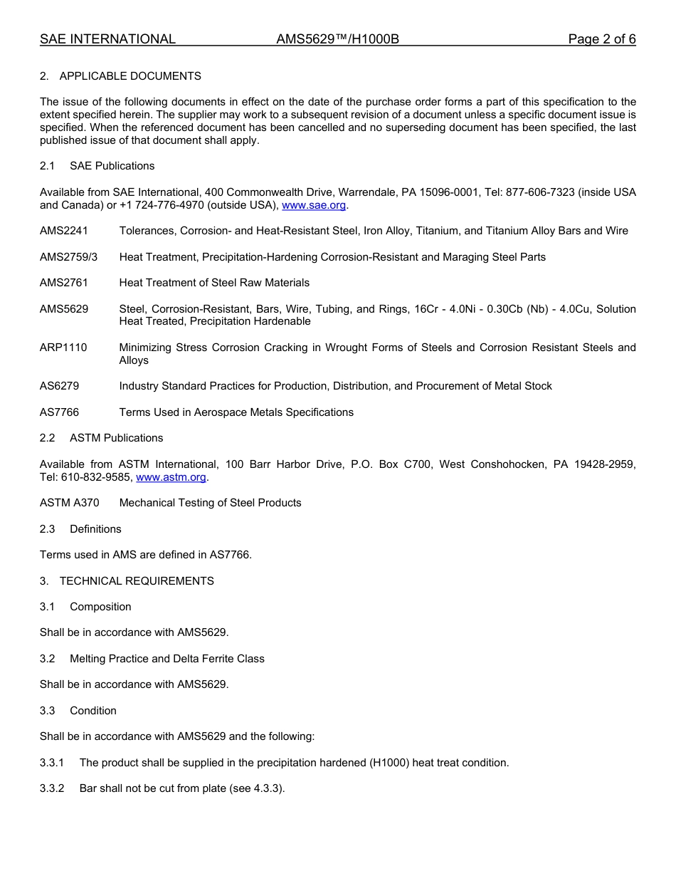 SAE AMS 5629-H1000B-2023.pdf_第2页
