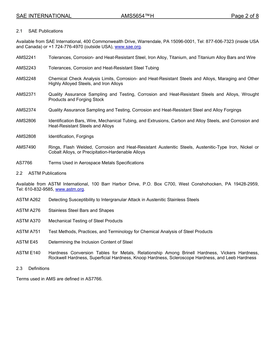 SAE AMS 5654H-2023.pdf_第2页