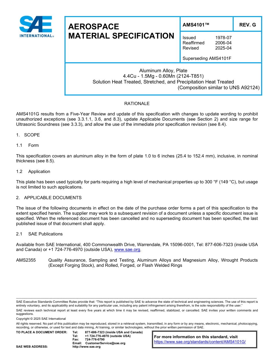 SAE AMS 4101G-2025.pdf_第1页