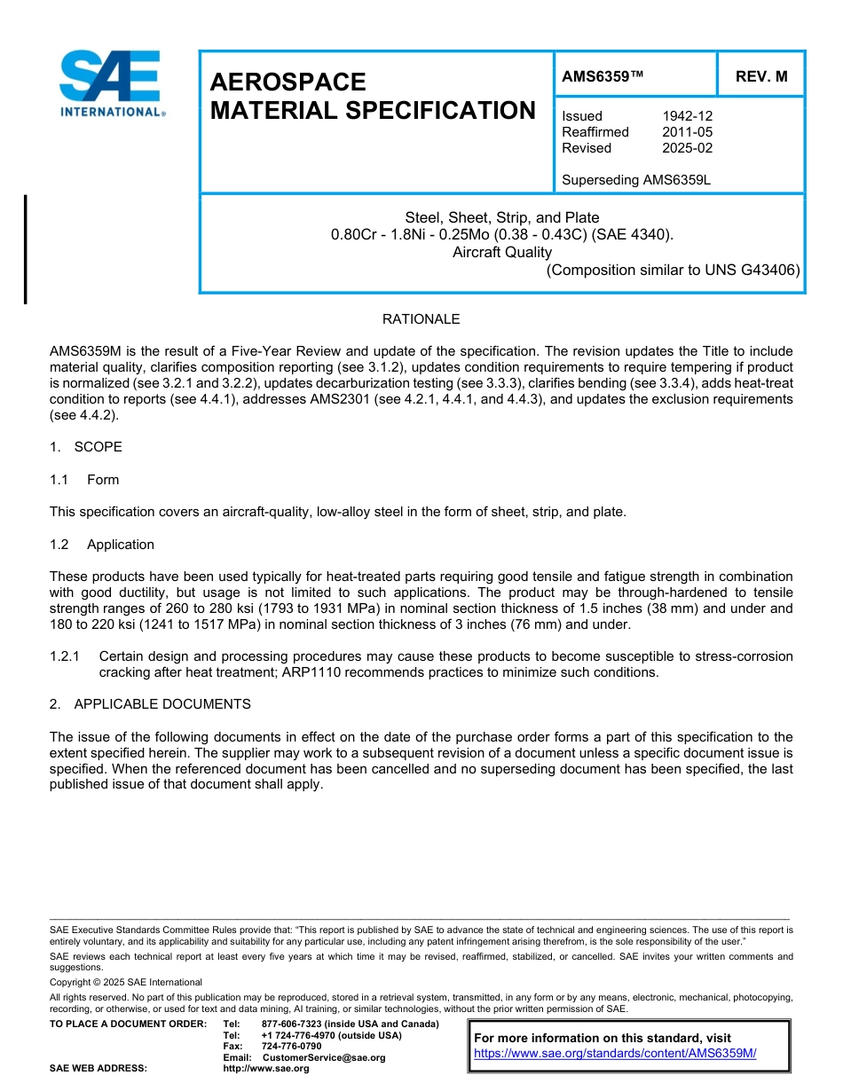 SAE AMS 6359M-2025.pdf_第1页