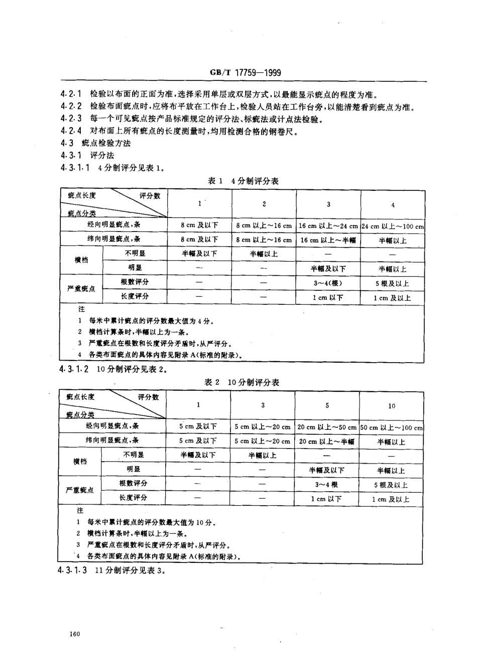 GBT 17759-1999 本色布布面疵点检验方法.pdf_第3页