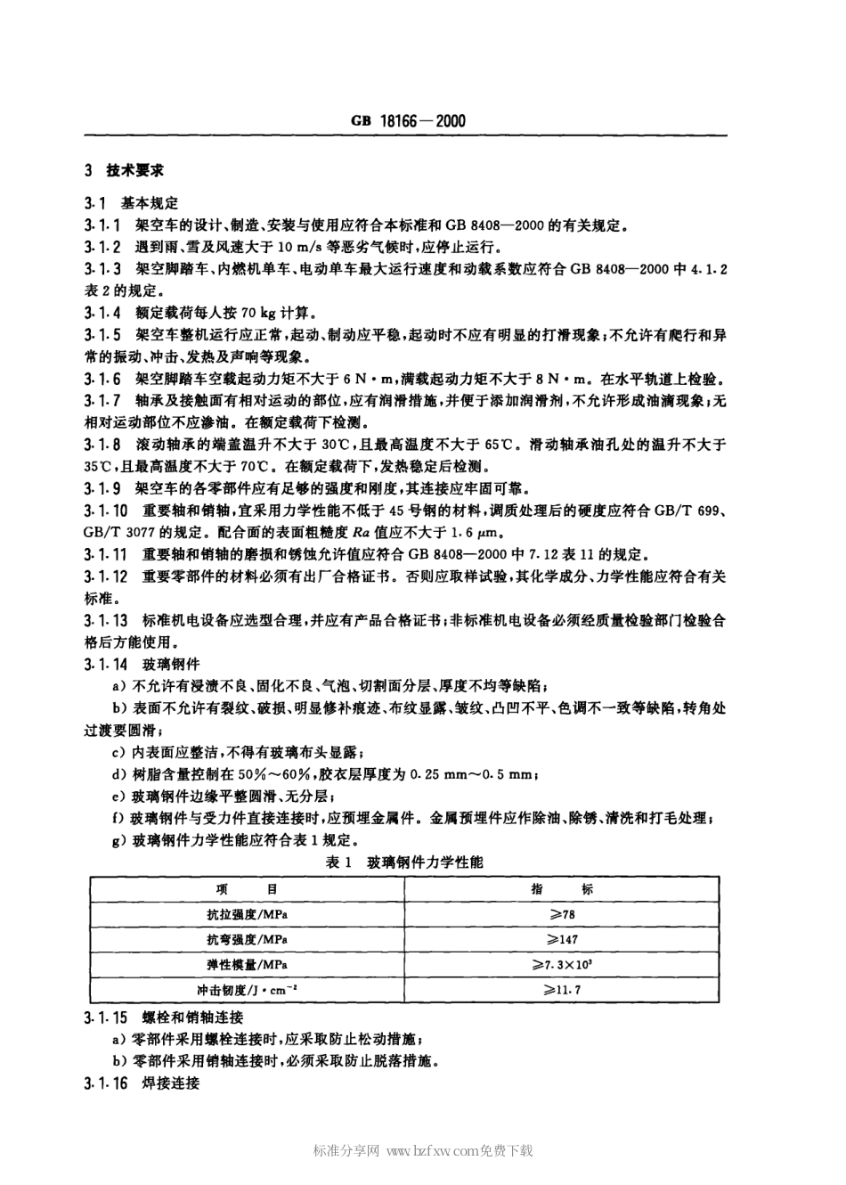 GB 18166-2000 架空游览车类游艺机通用技术条件.pdf_第3页