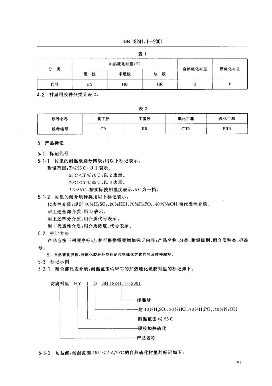 GB 18241.1-2001 橡胶衬里 第1部分 设备防腐衬里.pdf_第3页