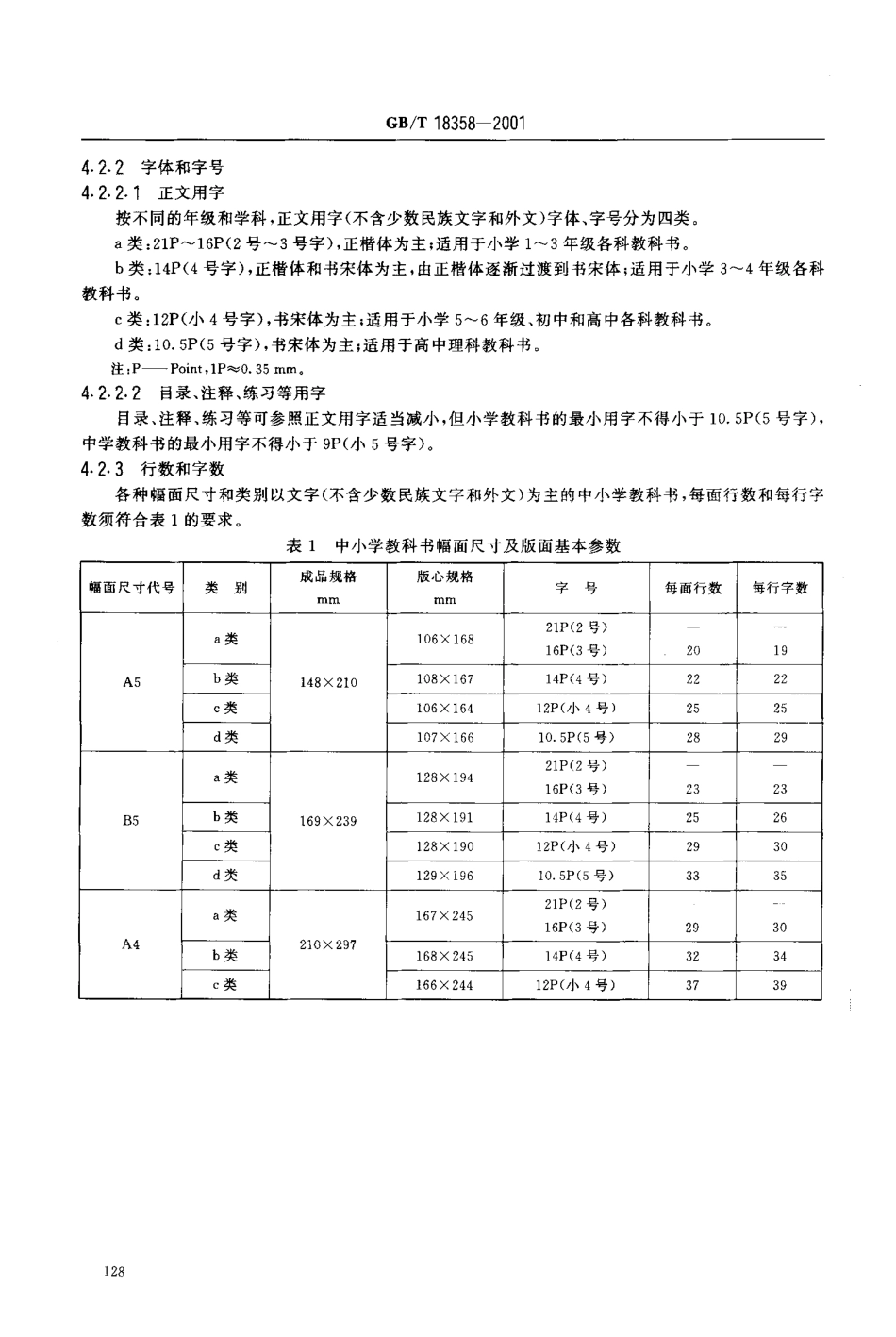GBT 18358-2001 中小学教科书幅面尺寸及版面通用标准.pdf_第3页