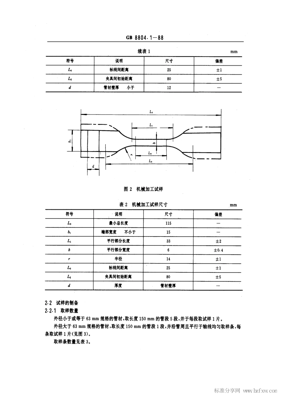 GBT 8804.1-1988 热塑性塑料管材拉伸性能试验方法 聚氯乙烯管材.pdf_第2页