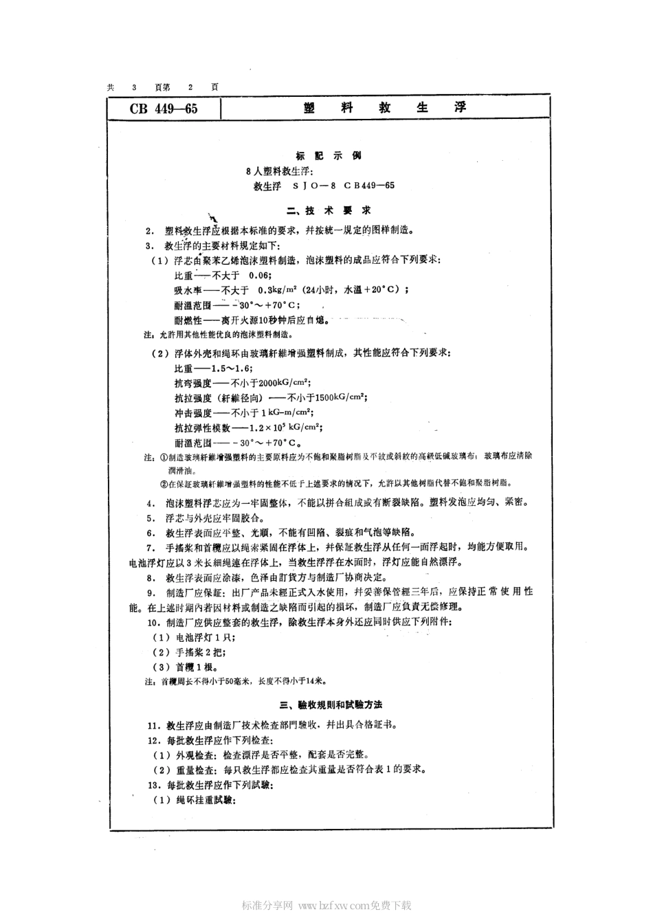 CB 449-1965 塑料救生浮.pdf_第2页