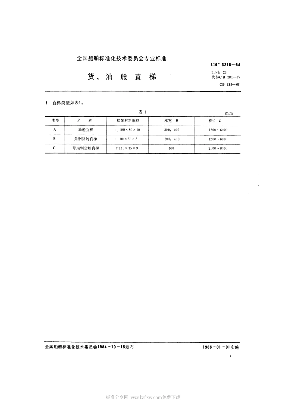 CB 3218-1984 货、油舱直梯.pdf_第2页